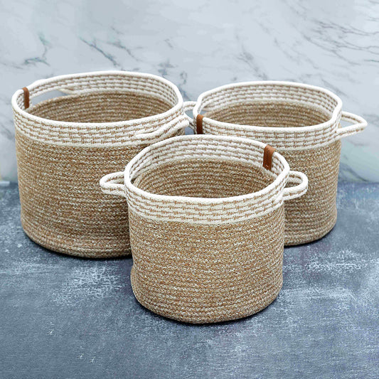 Cylinder Braid Basket Pack (2 pc) ( 1 Medium + 1 Large)