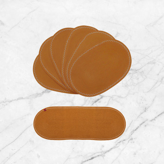 Pattern Runner + Oval Pattern Mat (6 Pices)