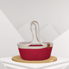 Caddy Temple Basket with handle, Pooja Basket also Use For Thakur Ji/Laddu Gopal Basket For Travelling