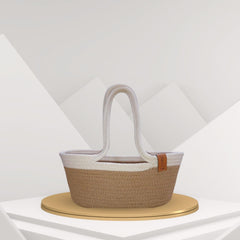 Caddy Temple Basket with handle, Pooja Basket also Use For Thakur Ji/Laddu Gopal Basket For Travelling